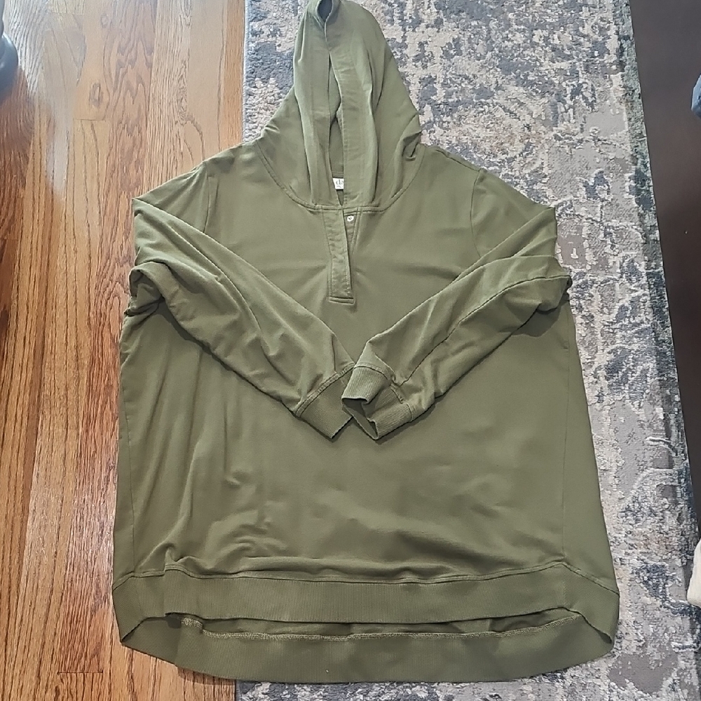 Denim & Co Oluve Green Hoodie - Size 2x
